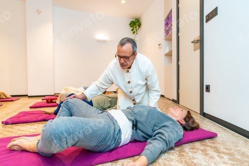 Preview: Adults Participate in a Relaxing Guided Meditation Class