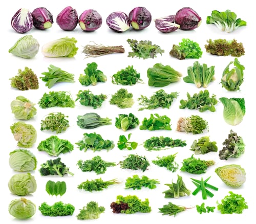 Preview: Vegetables collection isolated on white background