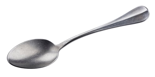 Preview: Metal spoon isolated on white background