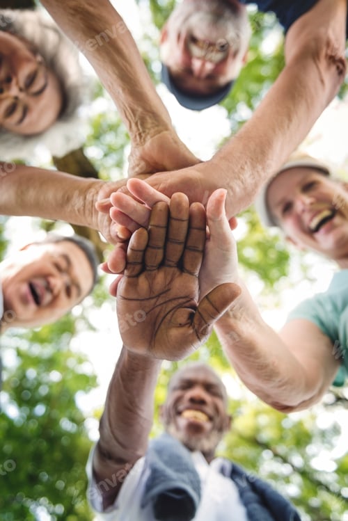 Preview: Group Of Senior Retirement Exercising Togetherness Concept