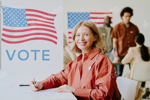 Preview: Senior Woman Choosing Candidate On Election Day