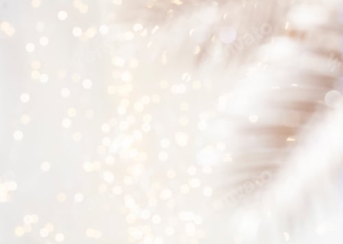 Preview: Shiny gradient background with golden palm leaf and bokeh.