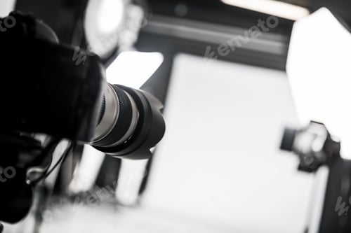 Preview: Photo studio with professional lighting equipment.