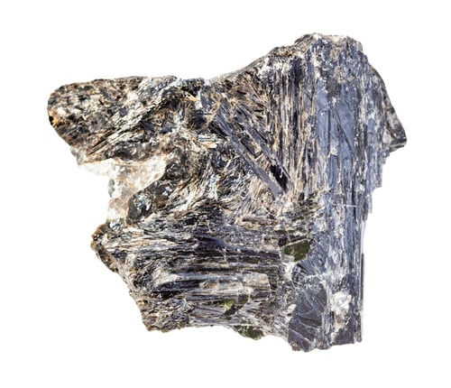 Preview: Gedrite crystals in unpolished biotite rock isolated