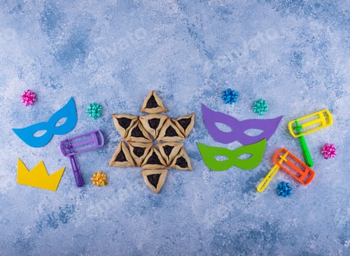 Preview: Jewish holiday Purim celebration concept