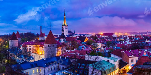 Preview: Tallinn Medieval Old Town panorama, Estonia