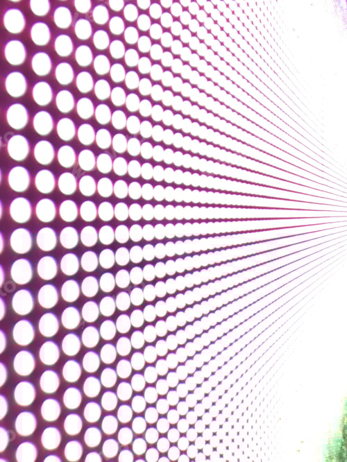 Preview: Background of colorful luminous circles, close-up of a led screen.