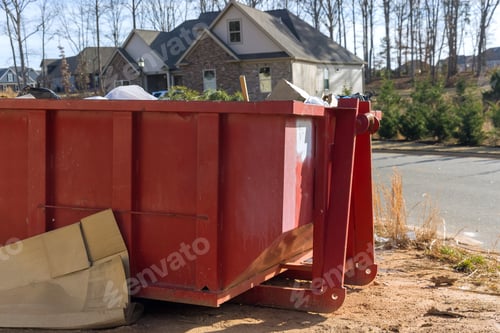 Preview: Waste recycling with container solid household in construction waste