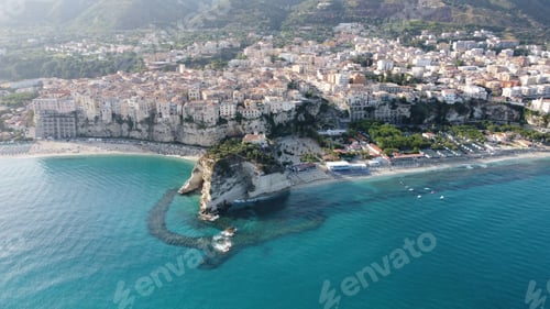 Preview: Aerial view of the beautiful town of Tropea, Province of Vibo Valentia, Calabria, Italy