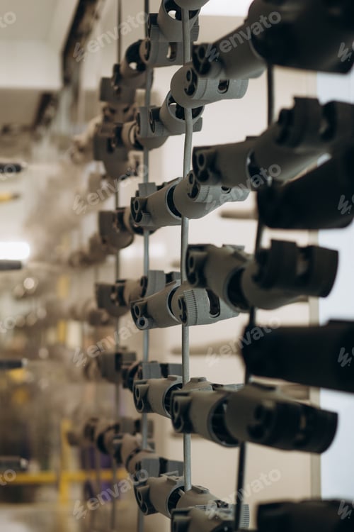 Preview: conveyor of street lighting production at the factory.