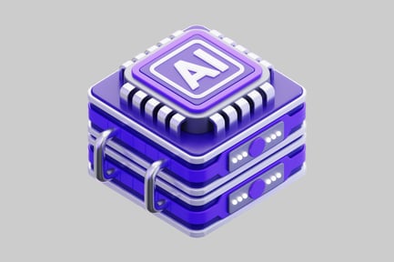 Preview: Futuristic Server With AI Microchip