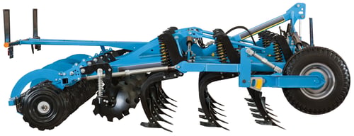 Preview: Modern industrial agricultural plow isolated over white background
