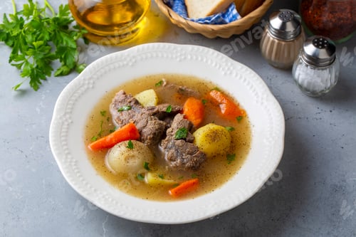Preview: Turkish Kuzu - et Haslama - Lamb - meat Stew with Potatoes and Carrot