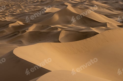 Preview: Majestic Eureka Dunes in the Death Valley highlighted by the golden sunset
