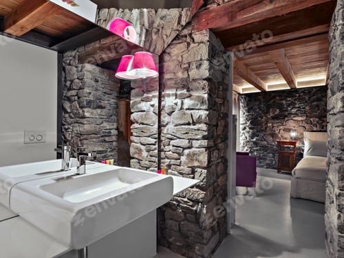 Preview: Interiors of a Rustic Bathroom