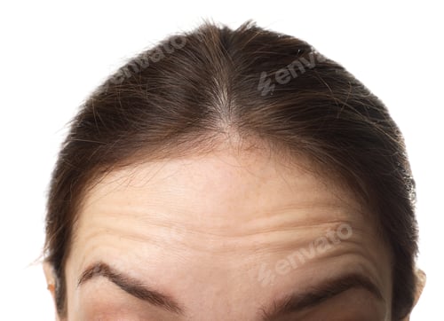Preview: Closeup view of woman on white background