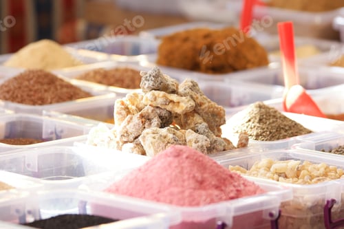 Preview: Spices at oriental market.