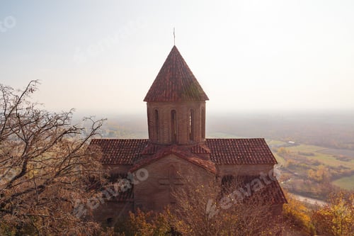 Preview: Albanian church near Qakh city. Ancient Kurmukhi temple in north Azerbaijan. XII - XIII centuries