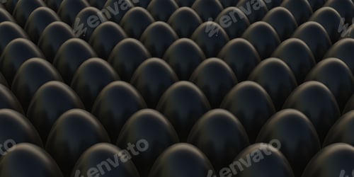 Preview: Black color or century eggs background. Preserved or hundred years eggs . 3d illustration