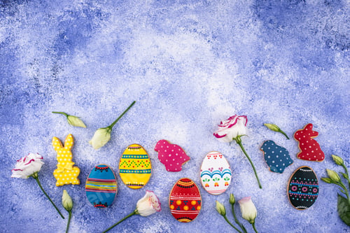 Preview: Easter cookies in shape of eggs and bunny