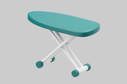 Preview: Compact ironing board turquoise white