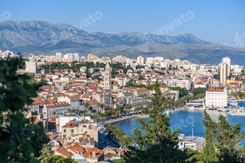 Preview: Beautiful cityscape of seaside Split city with beautiful architecture, Croatia