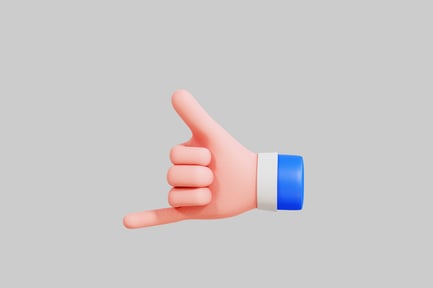 Preview: Hand with thumb and pinky finger extended.