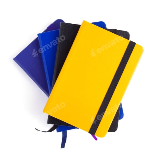 Preview: notepad or notebook paper at white background