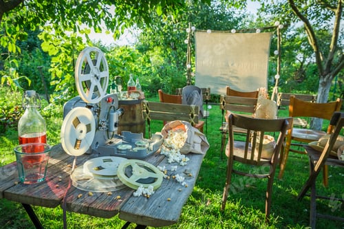 Preview: Open-air cinema with old analog films in the garden