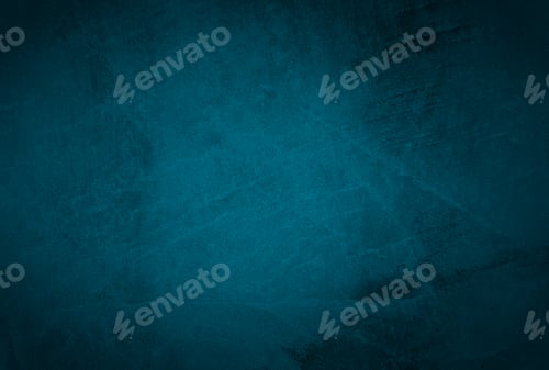 Preview: Vintage grunge blue concrete texture studio wall background with vignette.