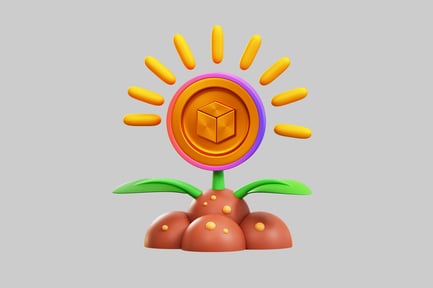 Preview: Digital coin flower asset