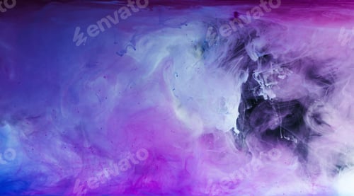 Preview: abstract blue, white and purple artistic background with flowing paint