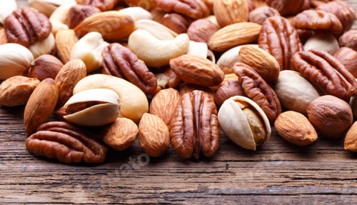 Preview: Background texture of assorted mixed nuts