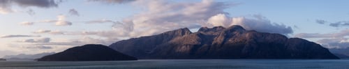 Preview: Panoramic View of American Mountain Landscape on the Ocean Coast