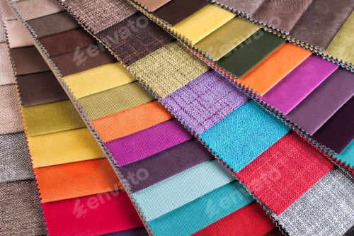 Preview: Color samples of the upholstery fabric in the assortment