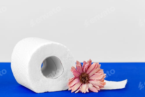 Preview: toilet paper rolls with natural flowers close up