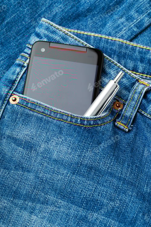 Preview: Mobile Phone and Pen in Jean Pocket