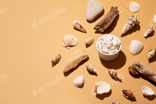 Preview: Calcium or collagen capsules with natural materials