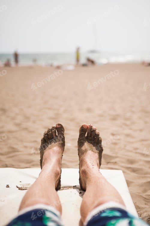 Preview: Sunbathing at Iztuzu Beach, Dalyan, Mugla Province, Turkey, Eastern Europe, background with copy spa