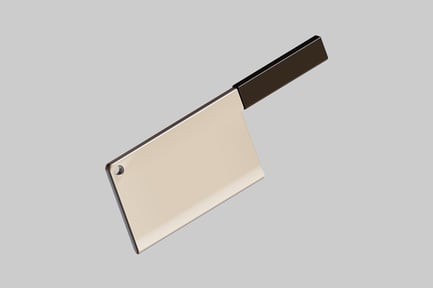 Preview: Cleaver knife with brown handle