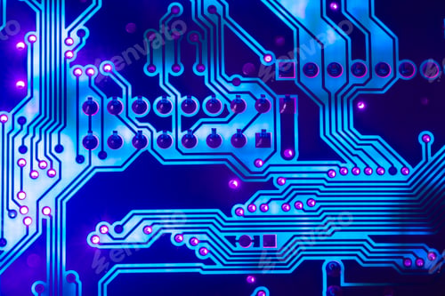 Preview: Electronic circuit board close up