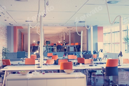 Preview: Big bright empty modern office