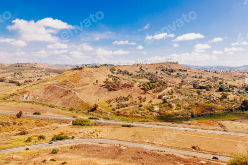 Preview: Landscape view taken from Valley of the Temples, Sicily, Italy