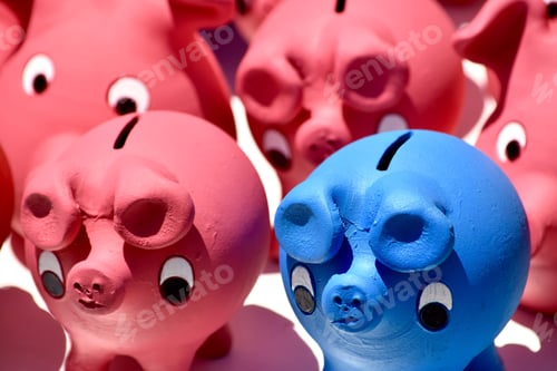 Vista previa: Pink piggy banks