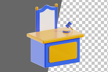 Preview: Judge Table 3D Icon