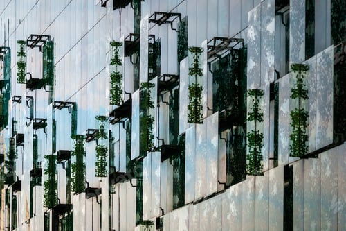 Preview: Glass wall of modern building, Moscow, 28.07.2020