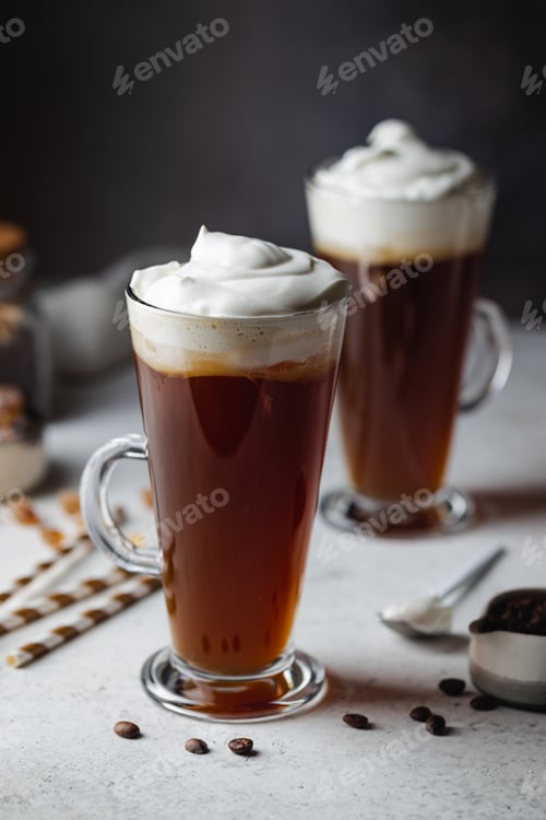 Preview: Iced coffee in a tall glass