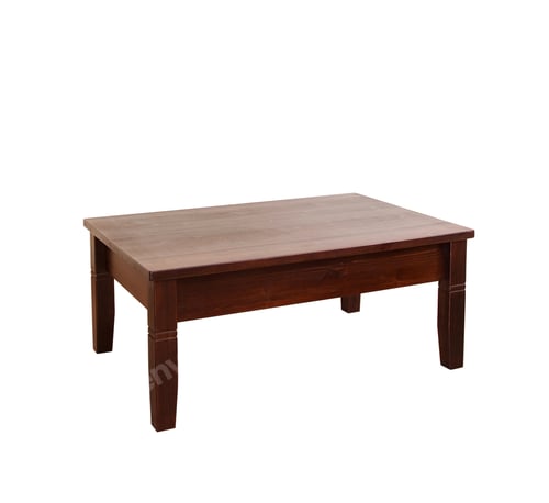 Preview: Wooden coffee table isolated on a white background