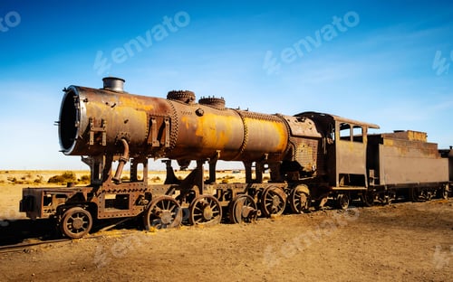 Preview: rusty steam locomotives in Bolivia