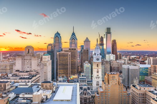 Preview: Philadelphia, Pennsylvania, USA skyline at Center City